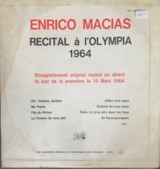 Enrico Macias A L'Olympia LP