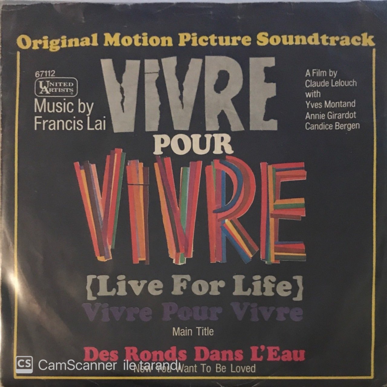 Original Motion Picture Soundtrack Music By Francis Lai Vivre Pour Vivre 45lik