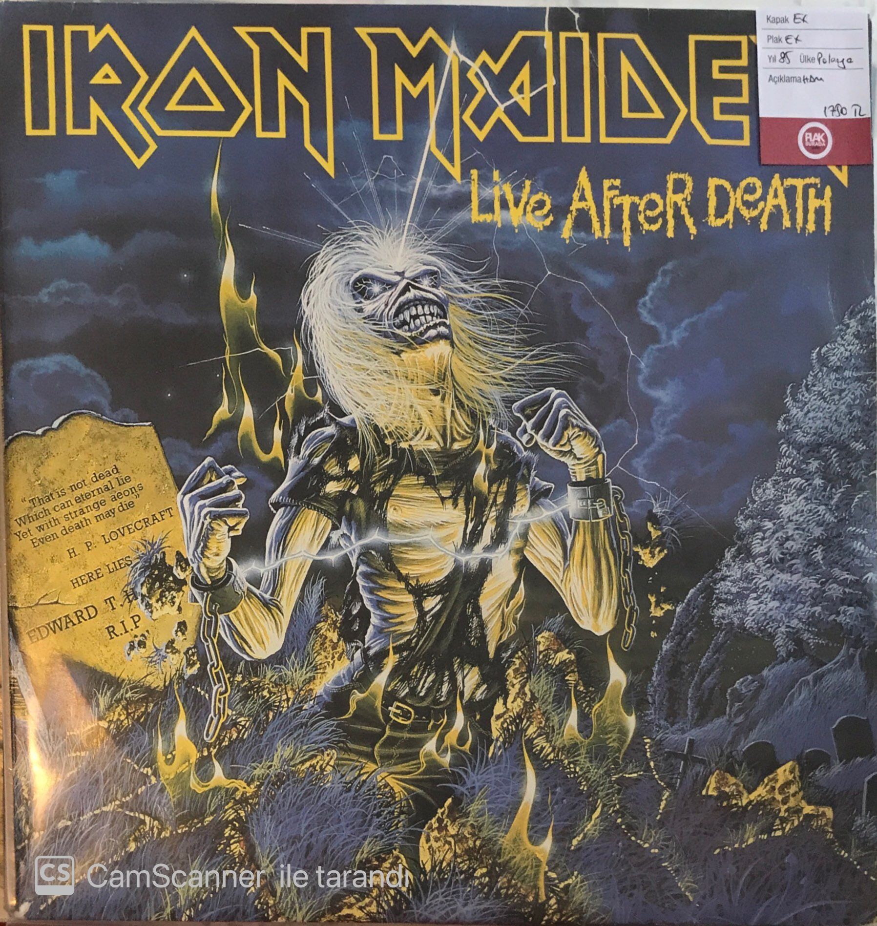 Iron Maiden Live After Death  Double LP