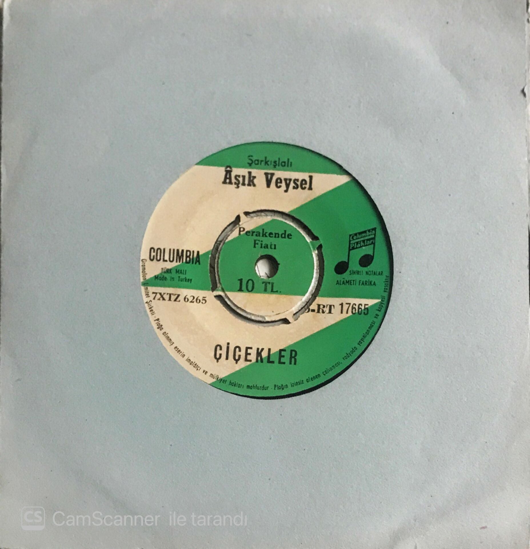 Aşık Veysel - Çiçekler/Necip - 45'lik