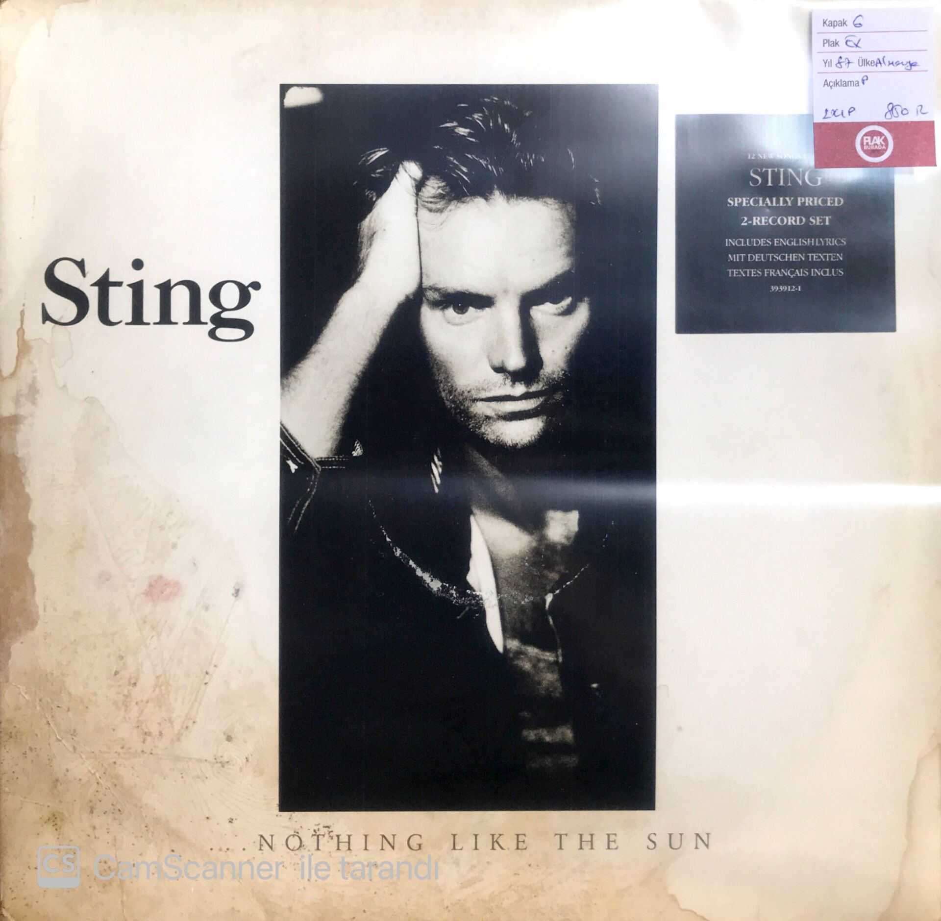 Sting - ...Nothing Like The Sun Double LP