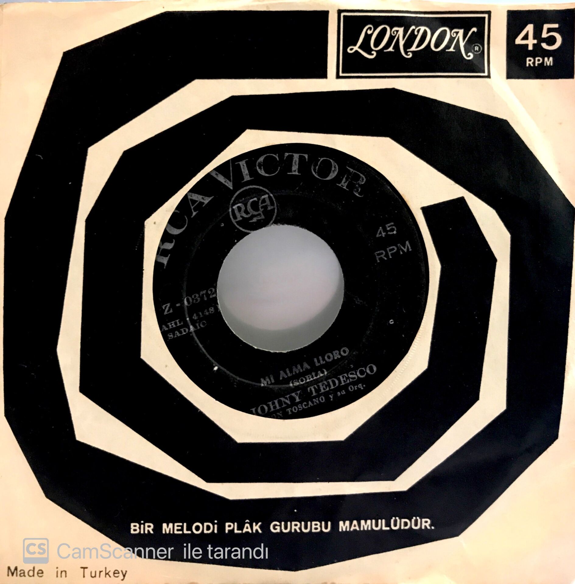 Johnny Tedesco - Mi Alma Lloro 45lik