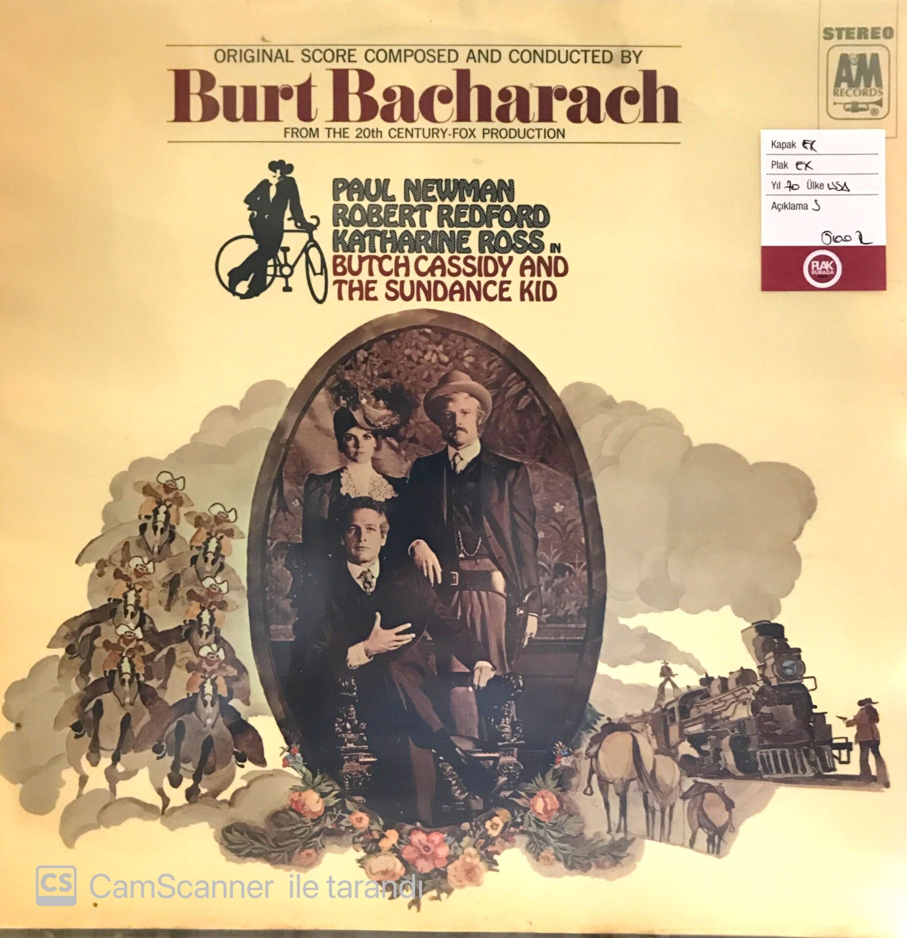 Burt Bacharach - Butch Cassidy and The Sundance Kid LP