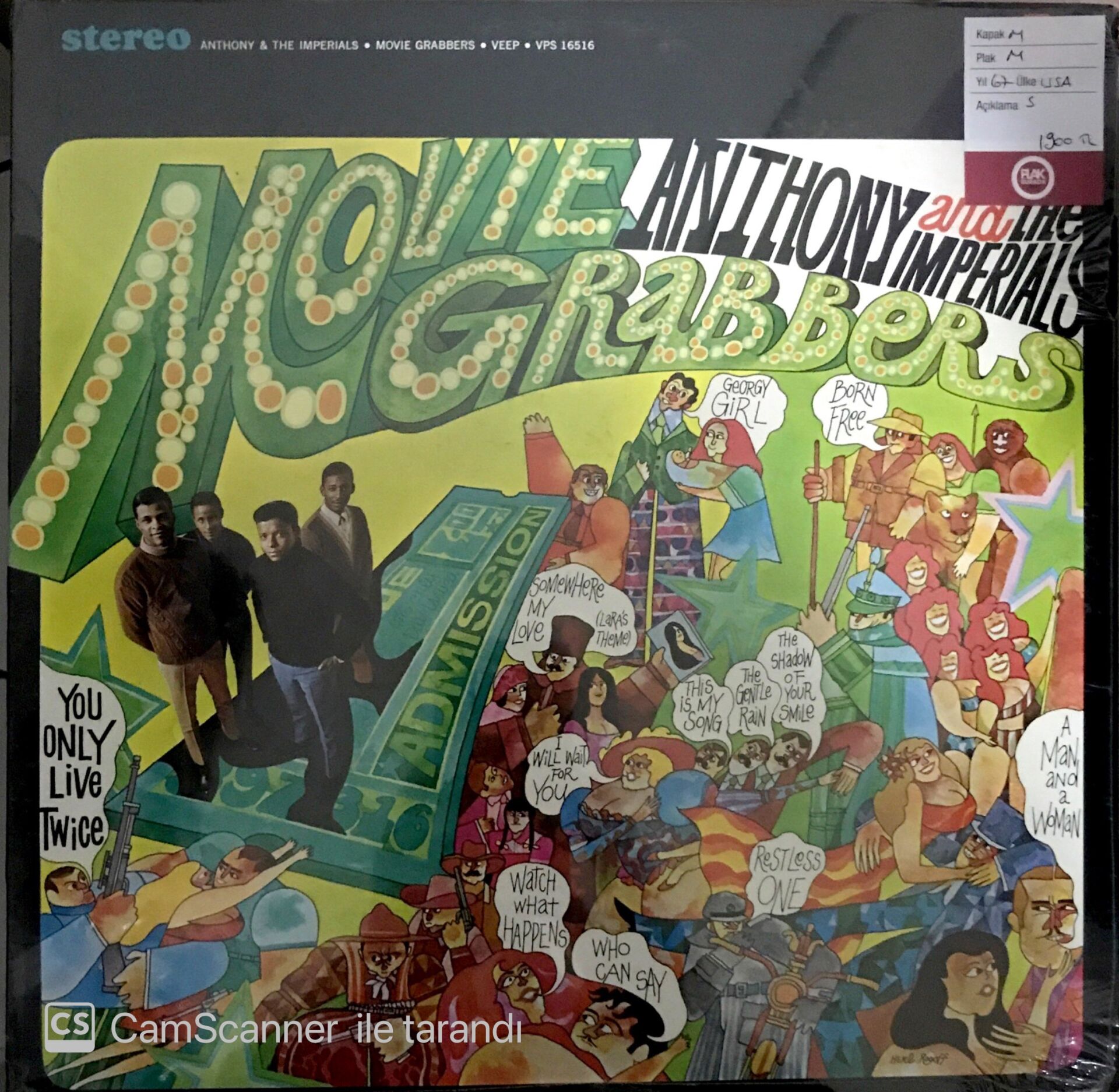 Anthony and the Imperials - Movie Grabbers LP