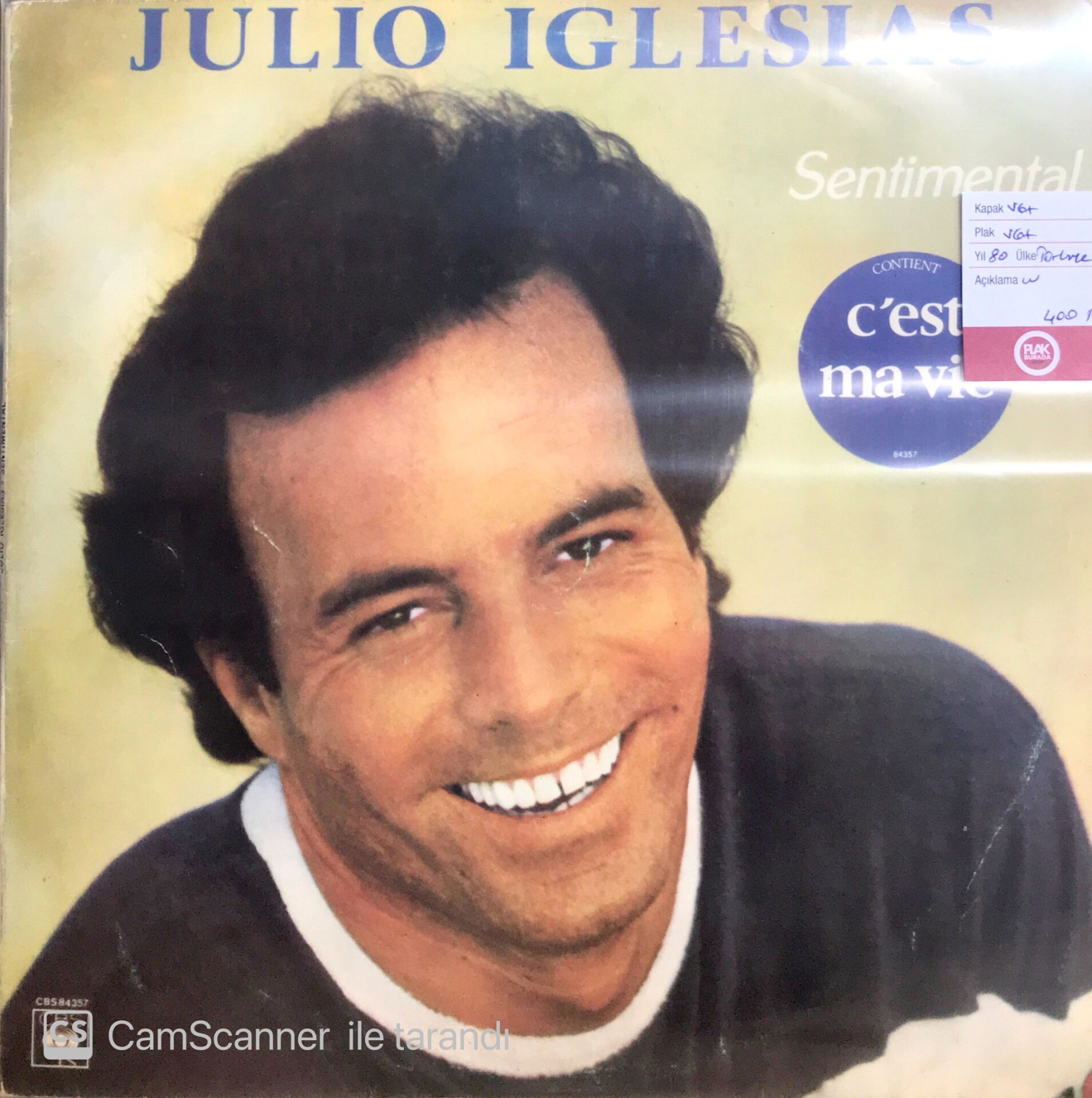 Julio Iglesias / Sentimental LP
