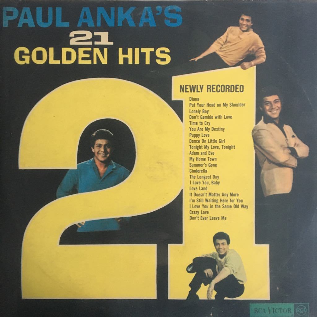 Paul Anka 21 Golden Hits LP