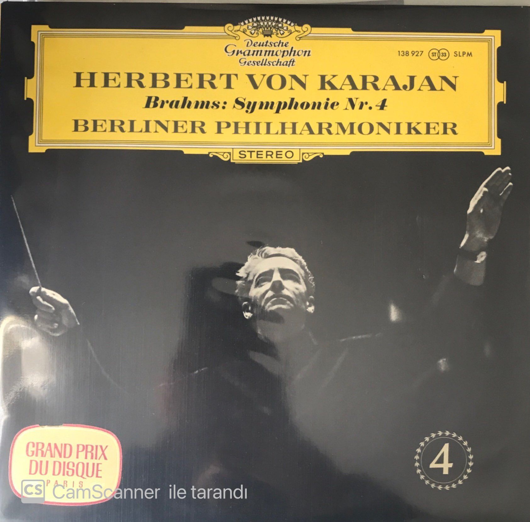 Herbert Von Karajan Brahms: Symphony No 4 - Berlıner Phılharmonıker LP