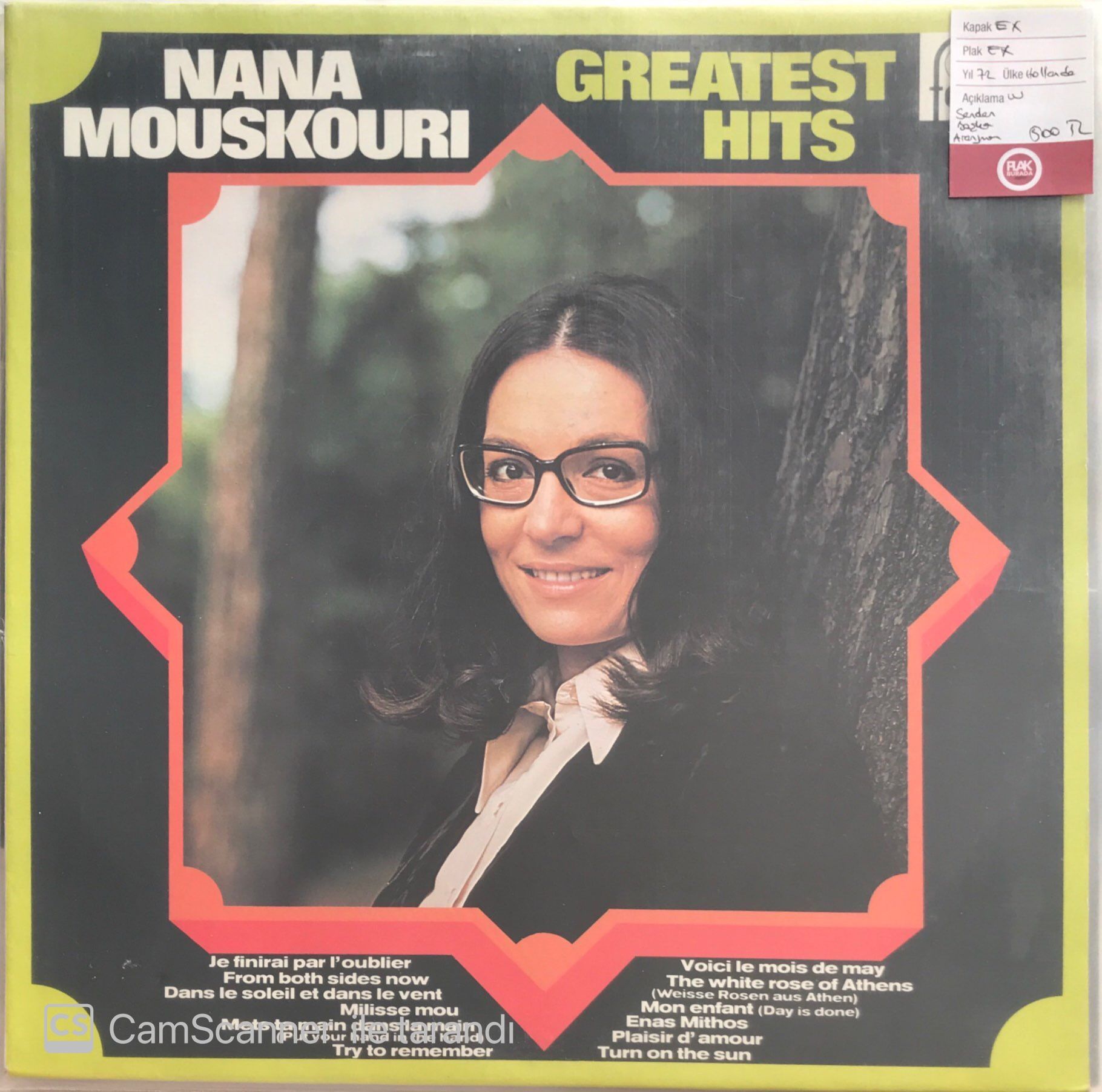 Nana Mouskouri - Greatest Hits (Senden Başka Aranjman) LP
