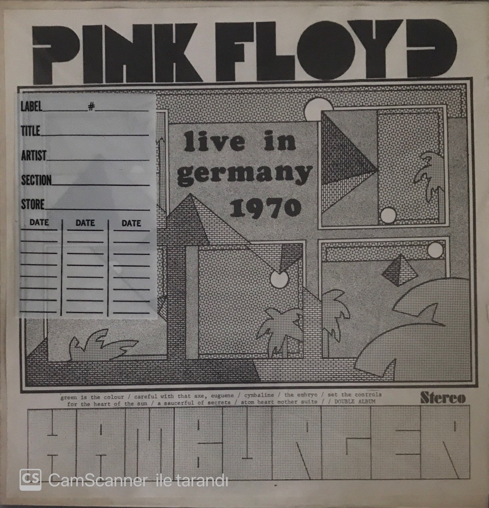 Pink Floyd Live At Germany 1970 LP