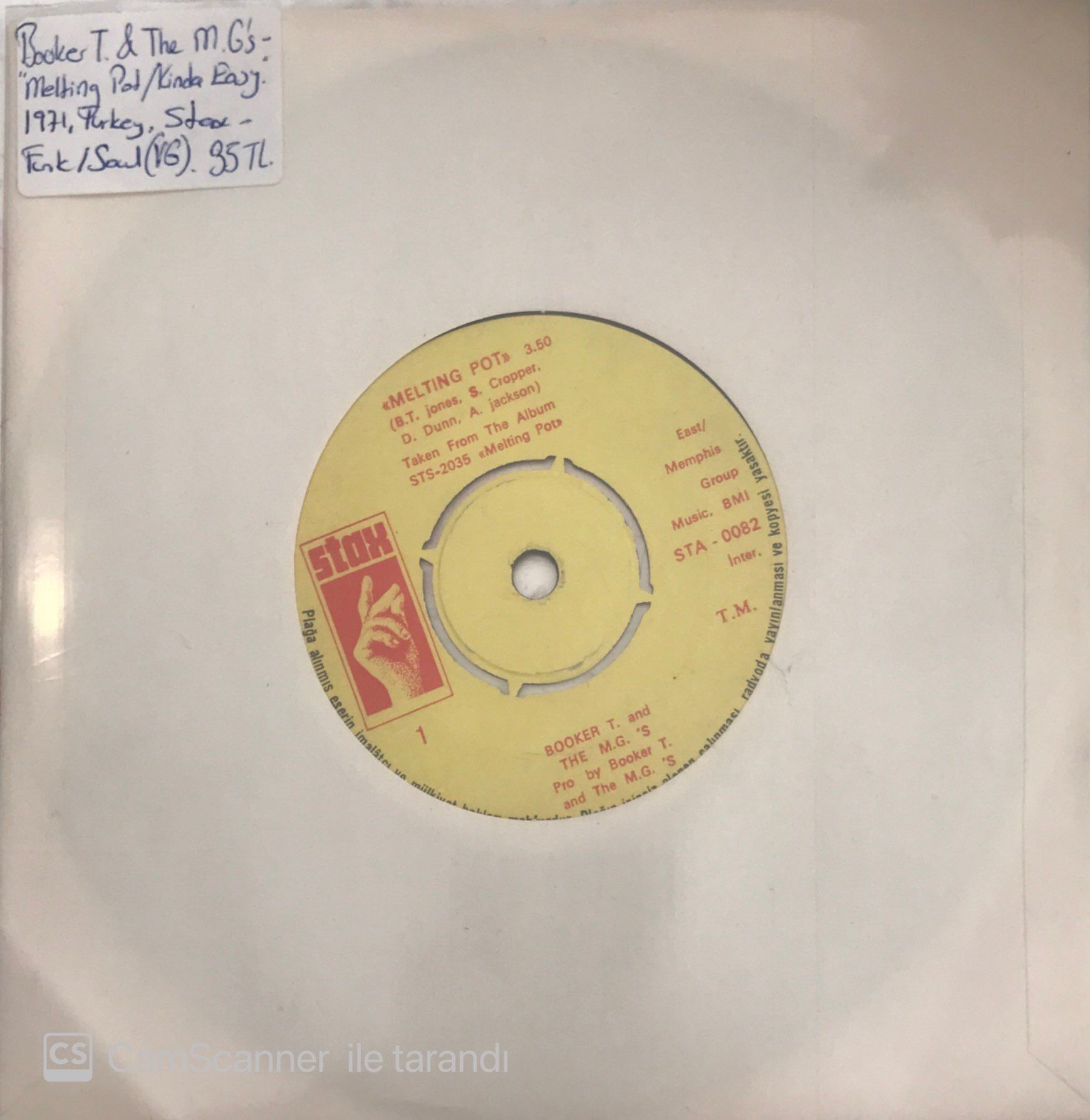 Booker T. & The M.G's Melting Pot 45lik