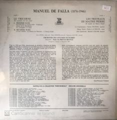 De Falla Le Trıcorne Les Treteaux De Maıtre Pıerre LP