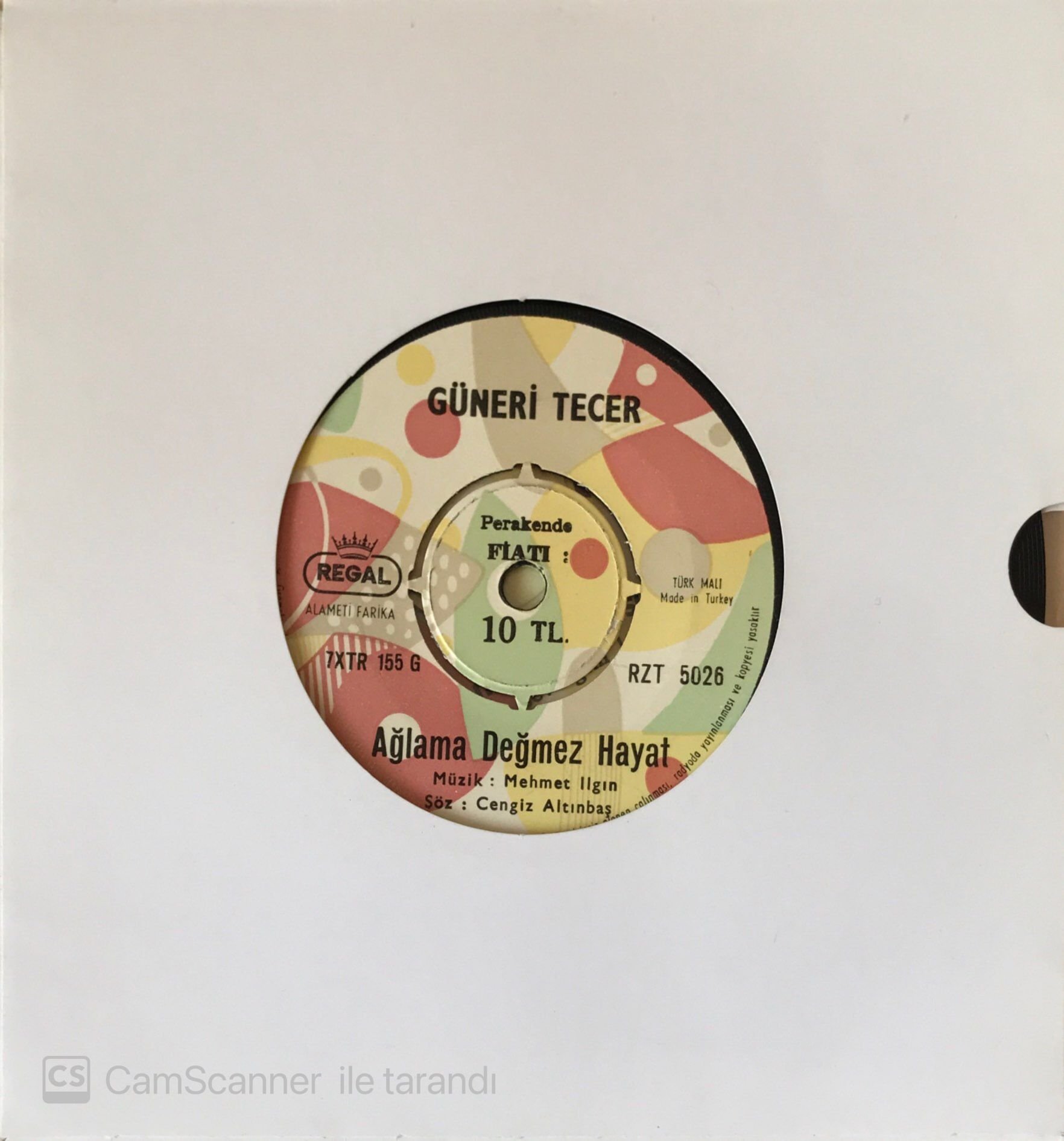 Güneri Tecer - Ağlama Değmez Hayat 45lik