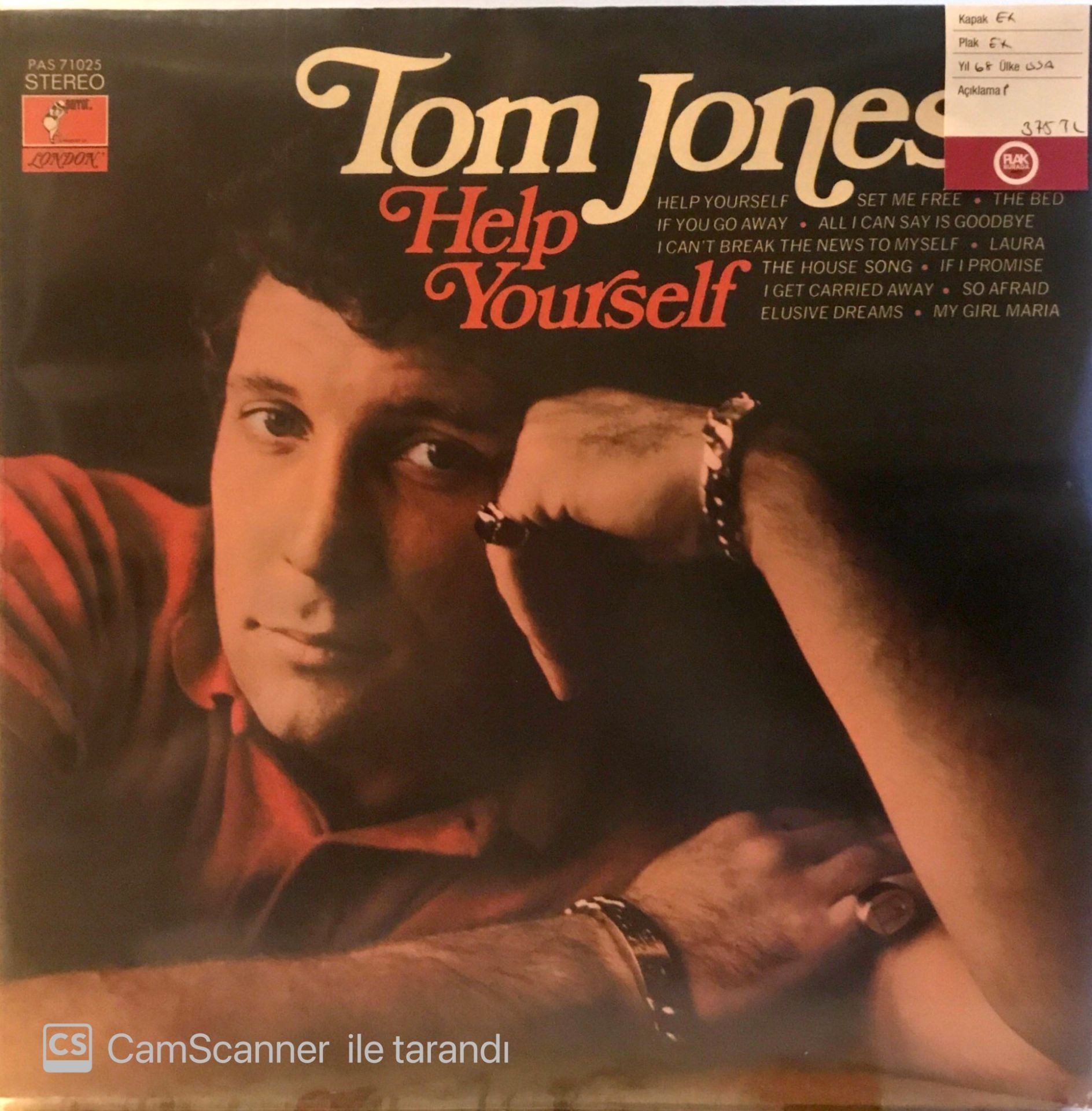 Tom Jones - Help Yourself LP