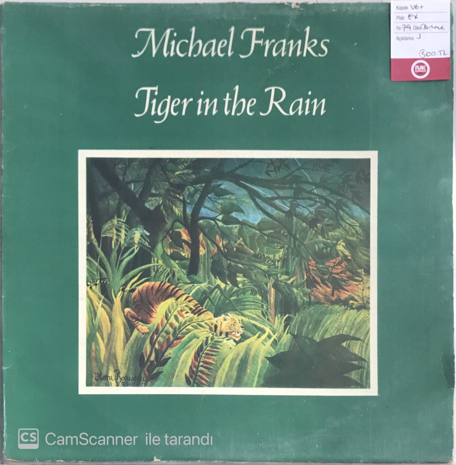 Michael Franks - Tiger In The Rain LP