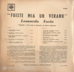 Leonardo Favio Fuiste Mia Un Verano LP