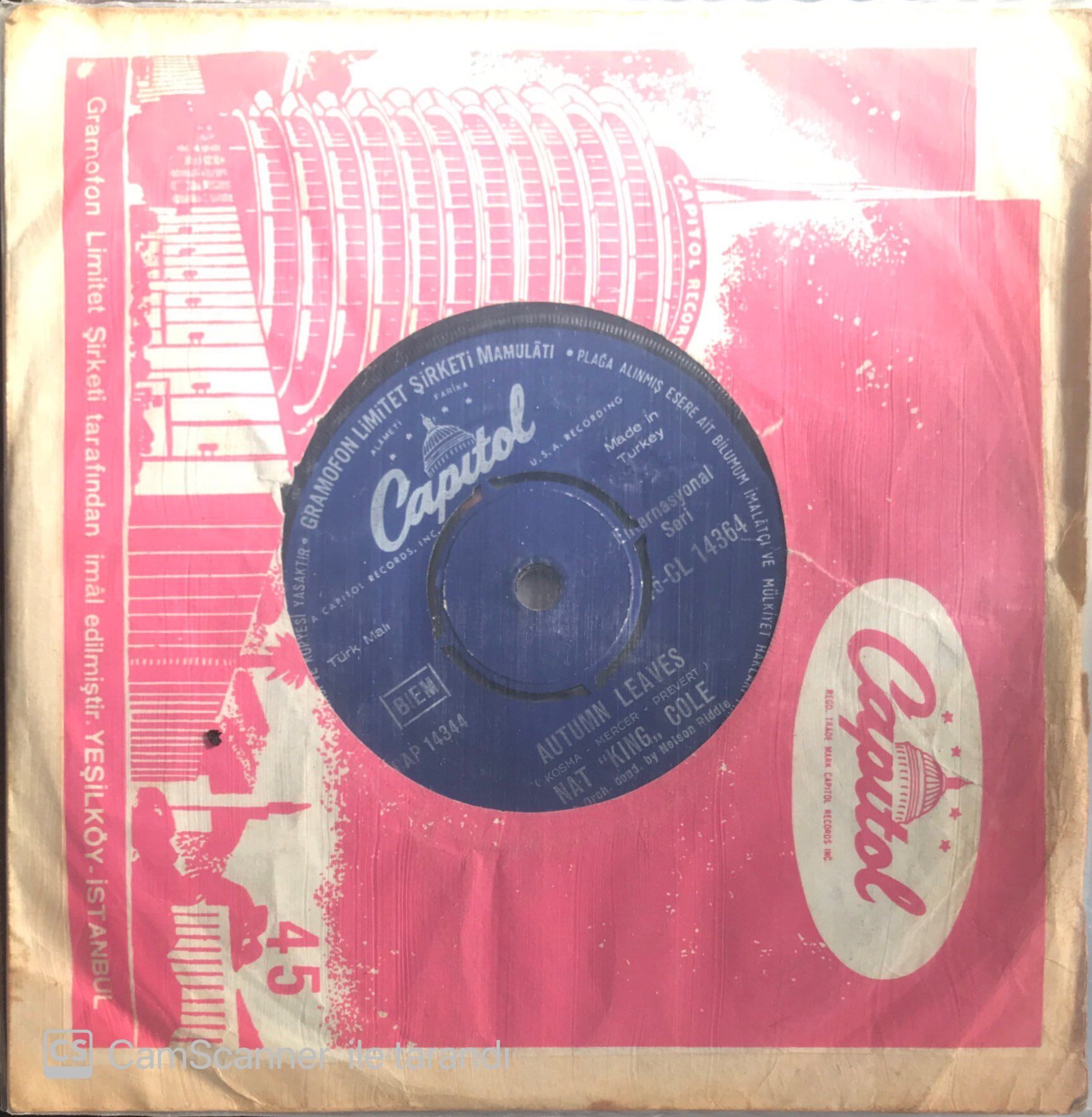 Nat King Cole - Autumn Leaves 45lik