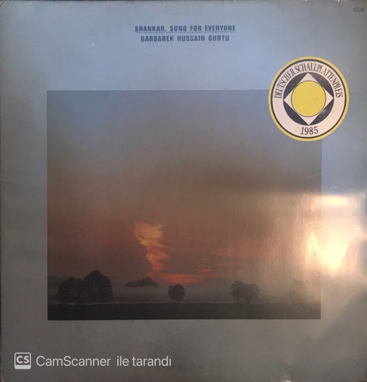 Shankar Song For Everyone Garbarek Hussain Gurtu LP