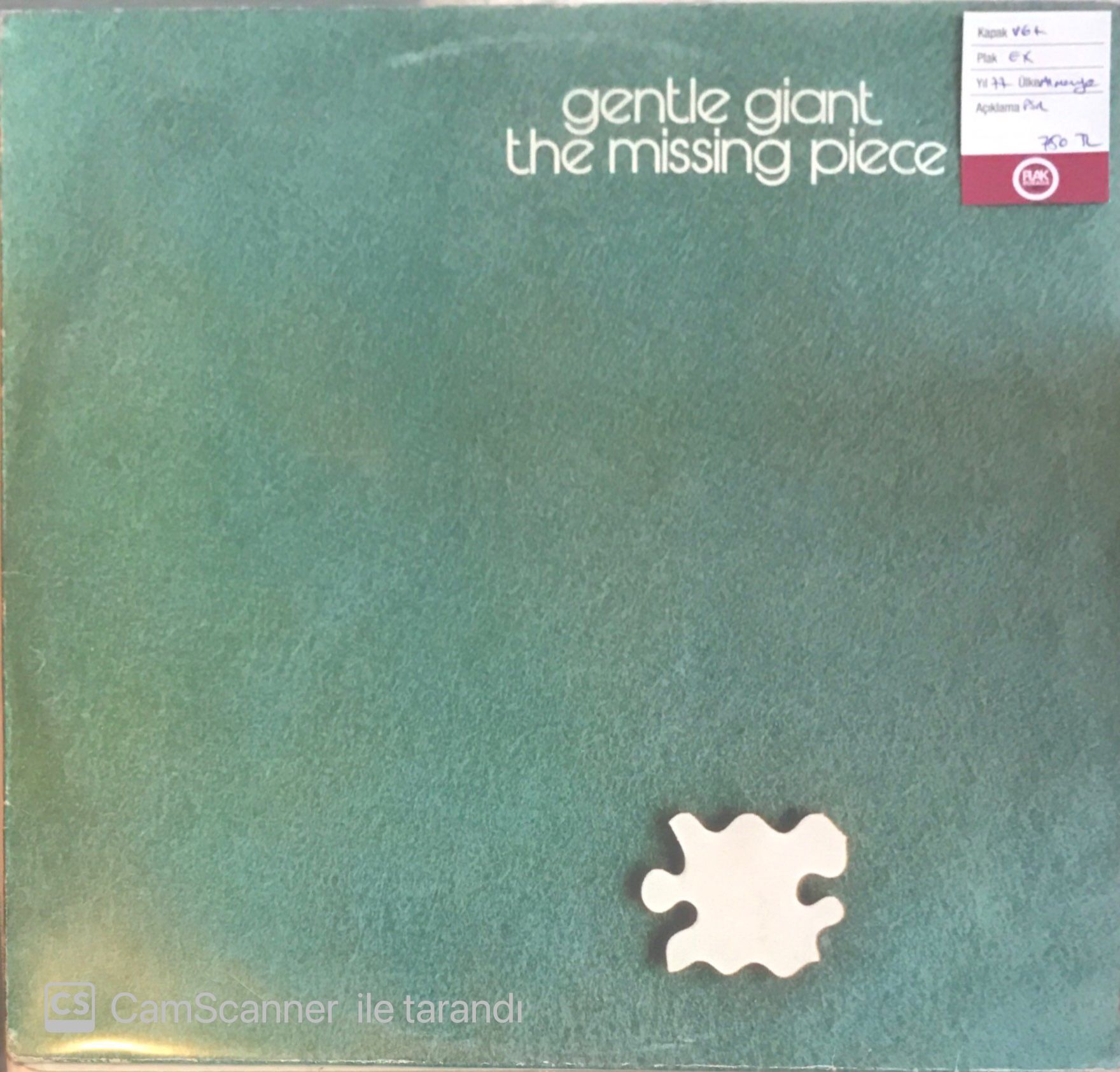 Gentle Giant - The Missing Piece LP
