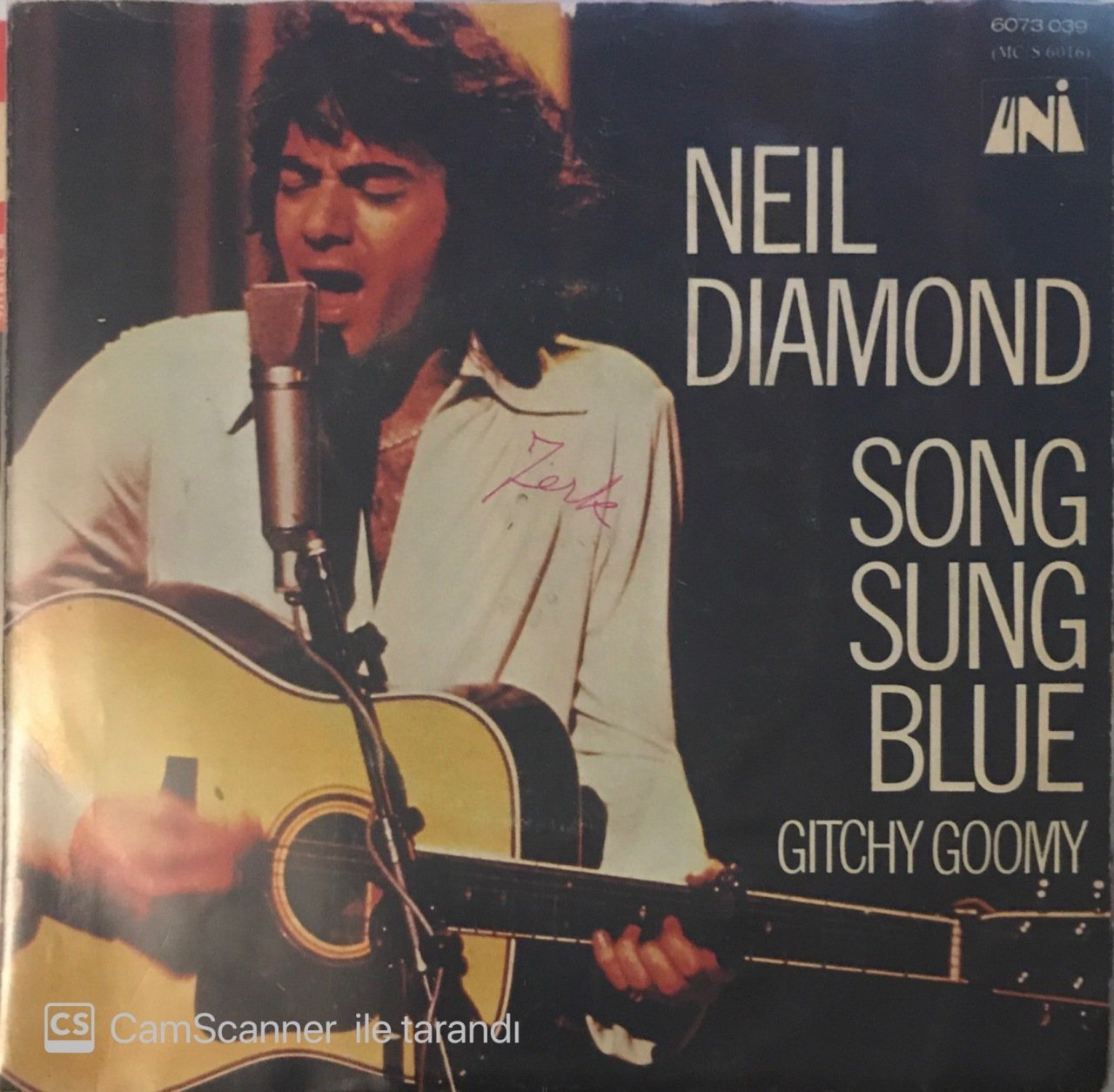 Neil Diamond Song Sung Blue 45lik