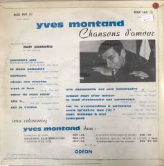 Yves Montand - Chansons D'amour LP