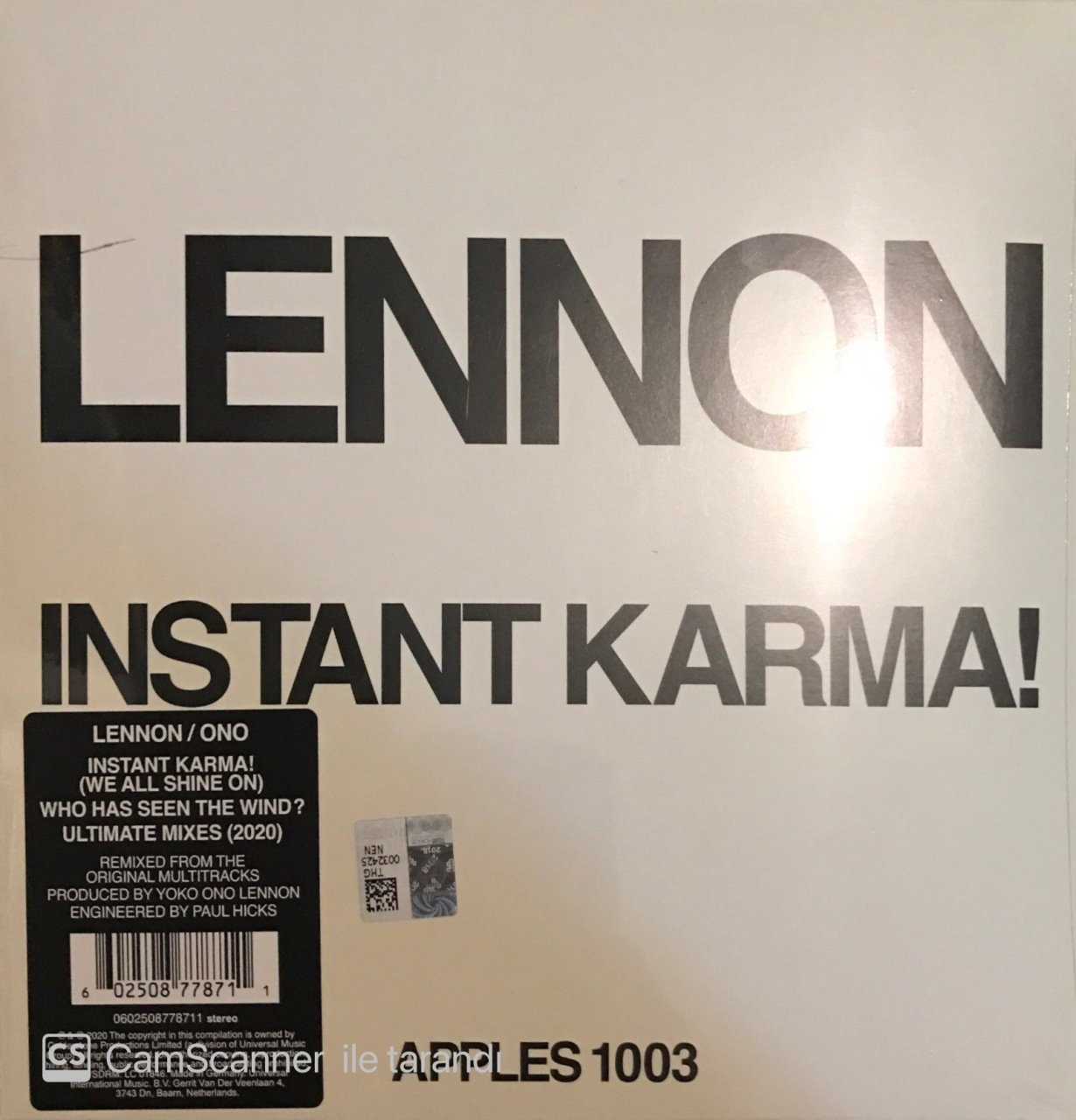 Lennon / Ono Instant Karma 45lik