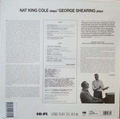 Nat King Cole & George Shearing – Nat King Cole Sings / The George Shearing Quintet Plays LP