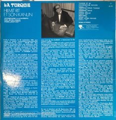 Hilmi Rit, Metin Koşan - La Turquie LP