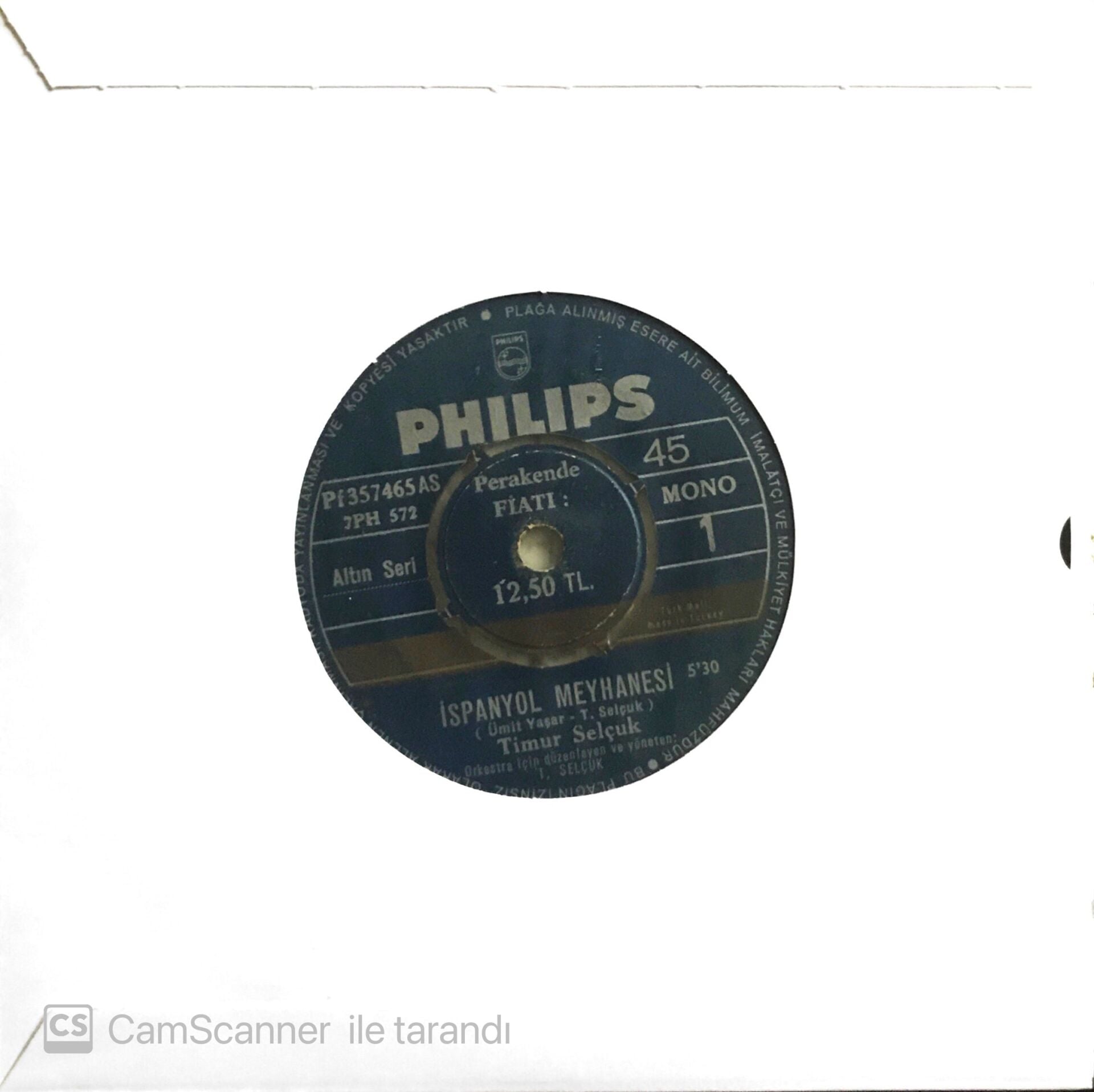 Timur Selçuk - İspanyol Meyhanesi/Beyaz Güvercin - 45'lik