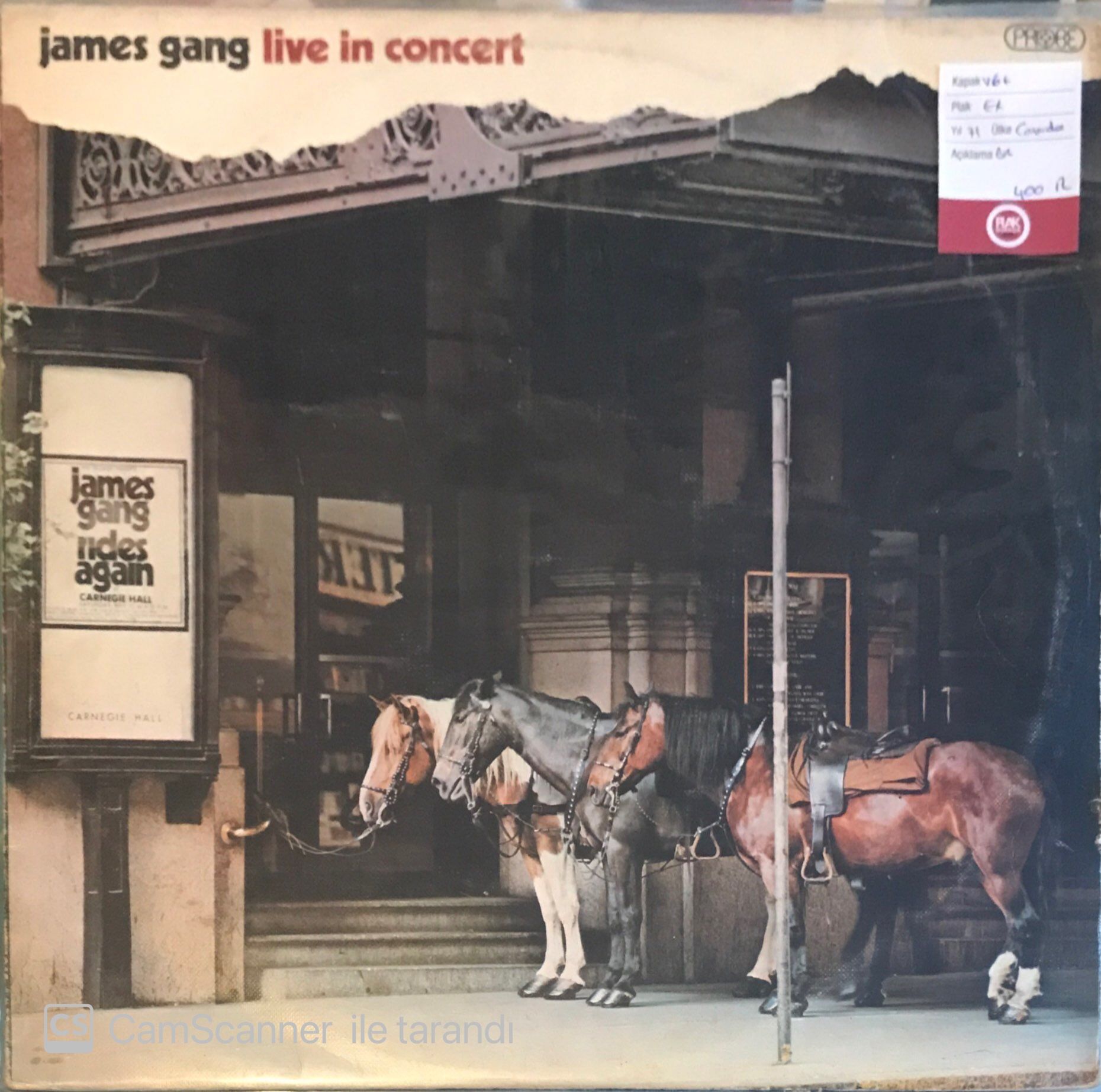 James Gang - Live In Concert LP