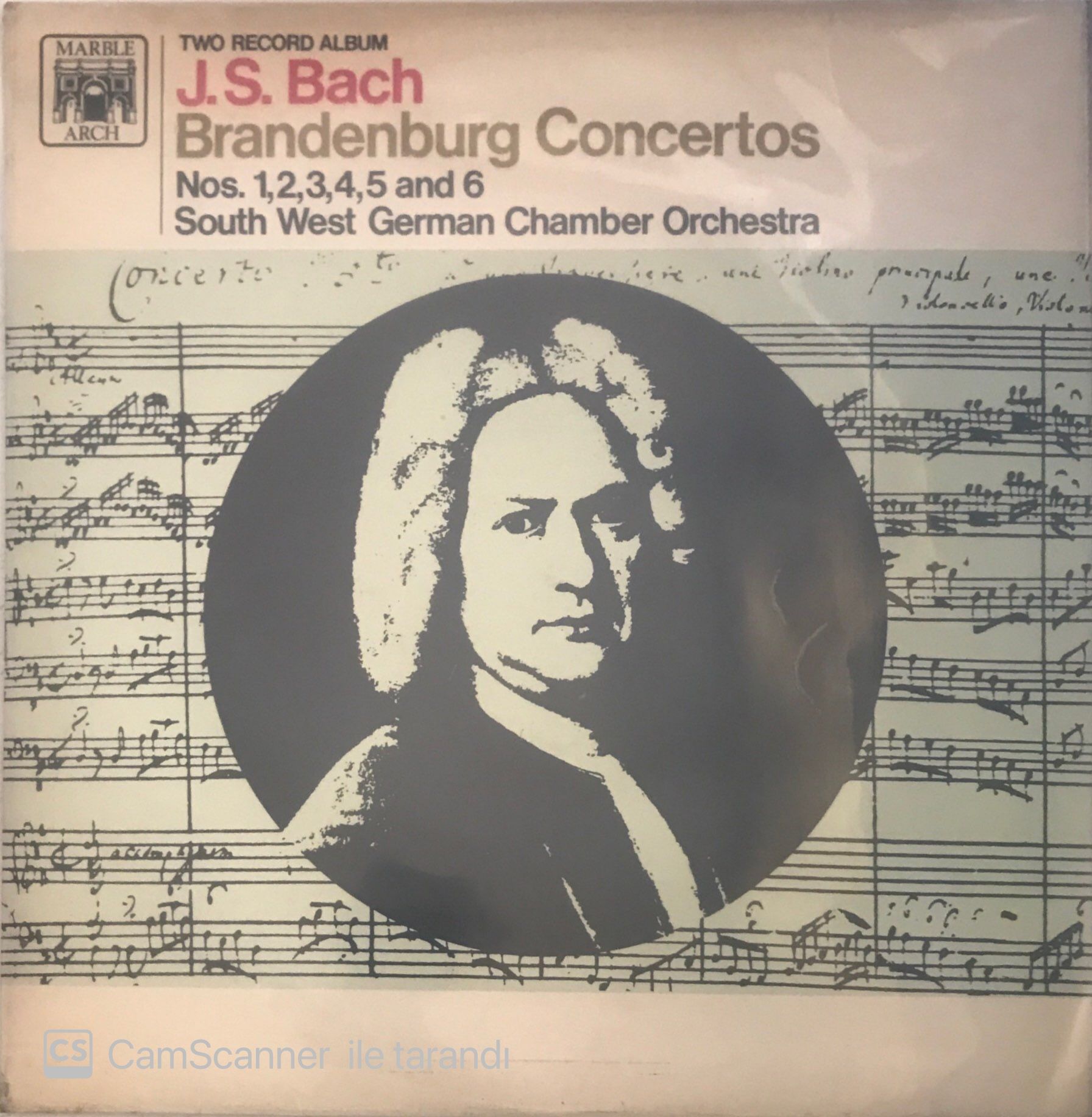J. S. Bach Brandenburg Concertos Nos. 1,2,3,4,5 and 6 Double LP