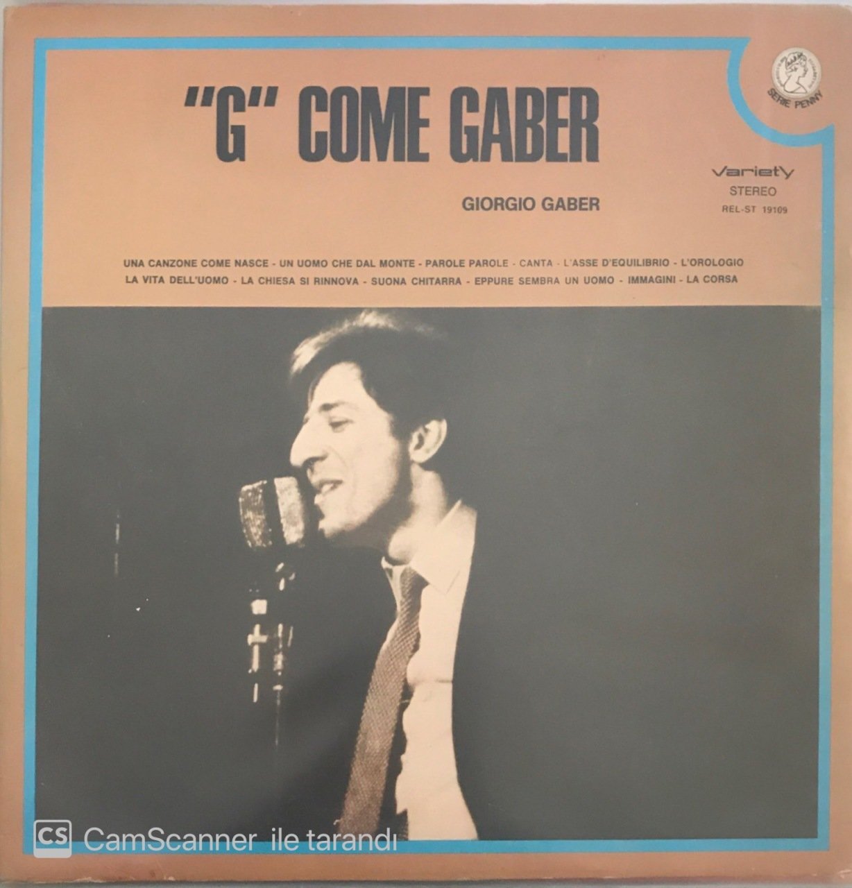 Giorgio Gaber ''G'' Come Gaber LP