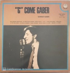 Giorgio Gaber ''G'' Come Gaber LP