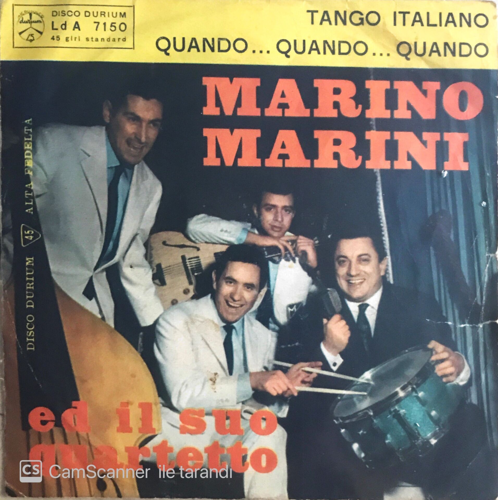 Marino Marini - Ed Il Suo Quartetto - 45'lik