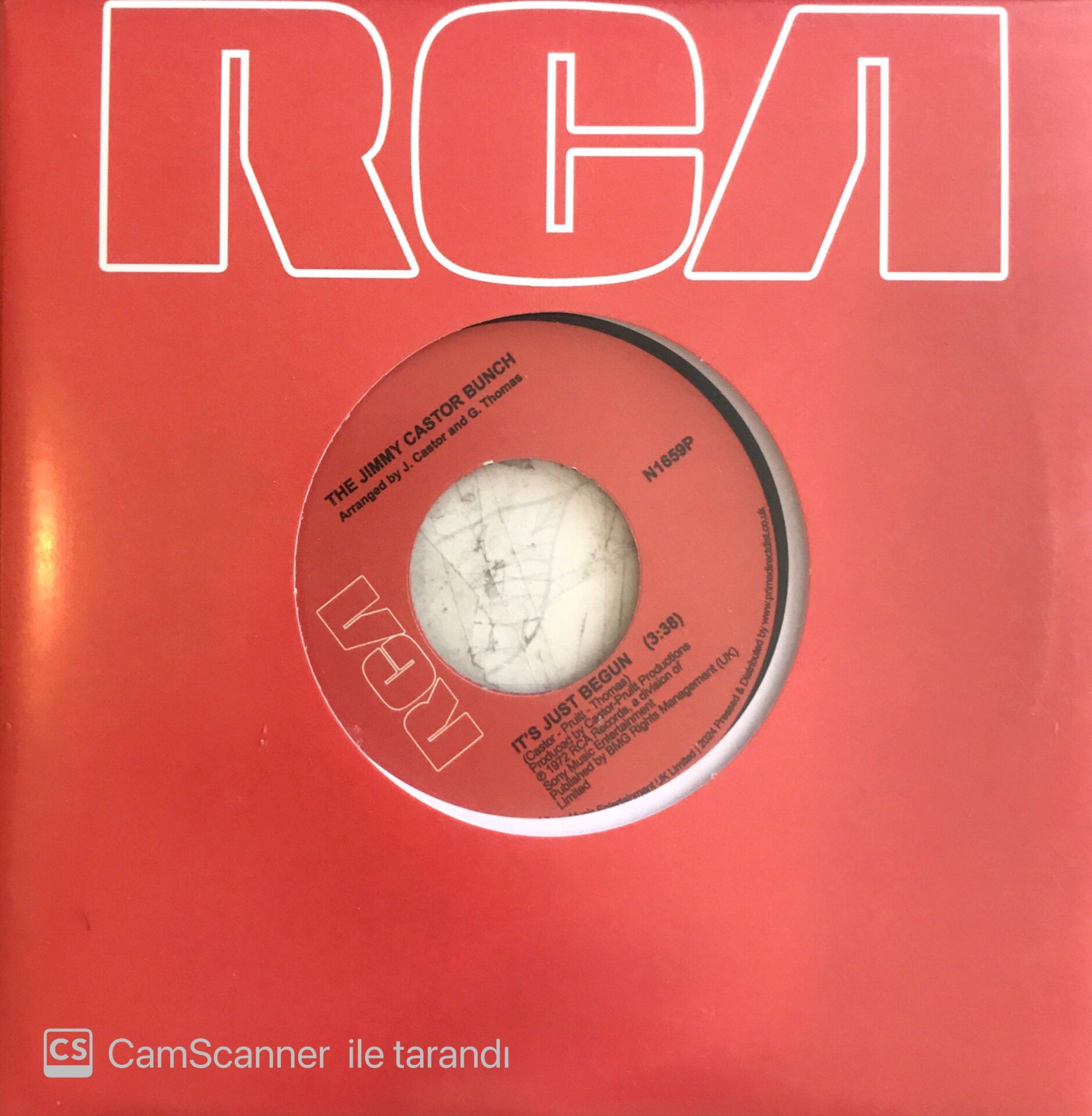 The Jimmy Castor Bunch / It's Just Begun 45'lik