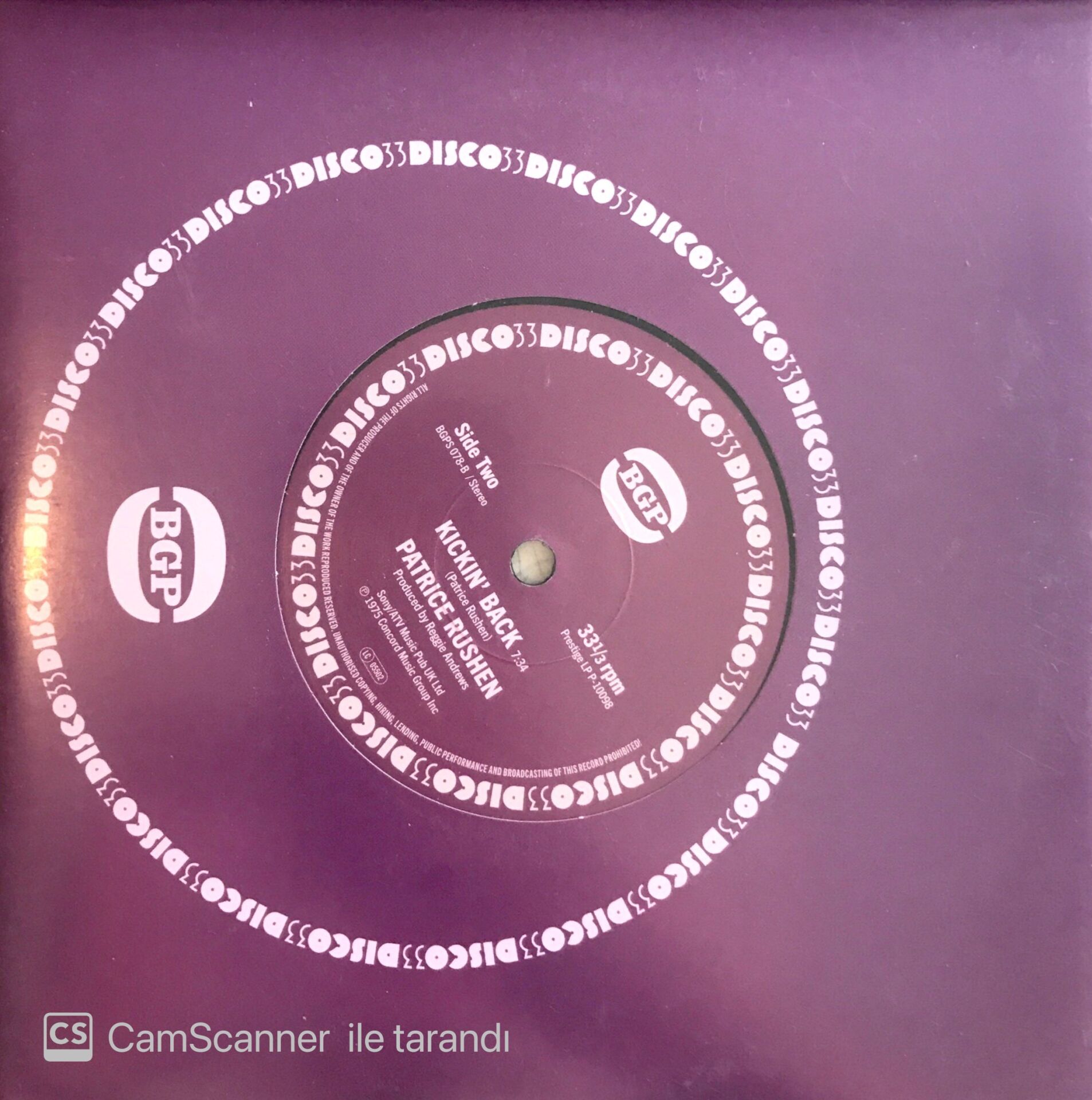 Patrice Rushen / Haw-Right Now 45'lik