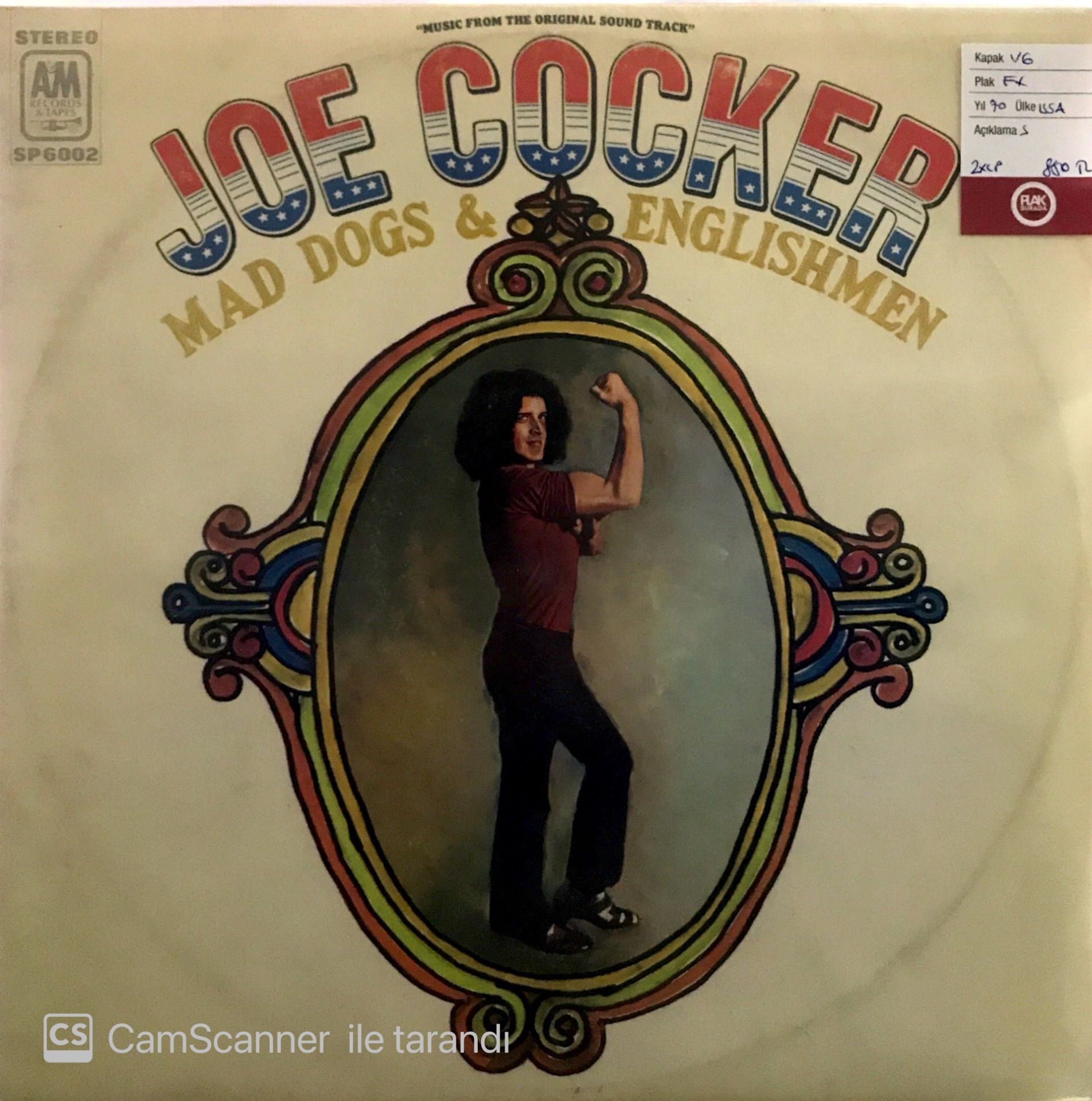 Joe Cocker Mad Dogs & Englıshmen Soundtrack Double LP