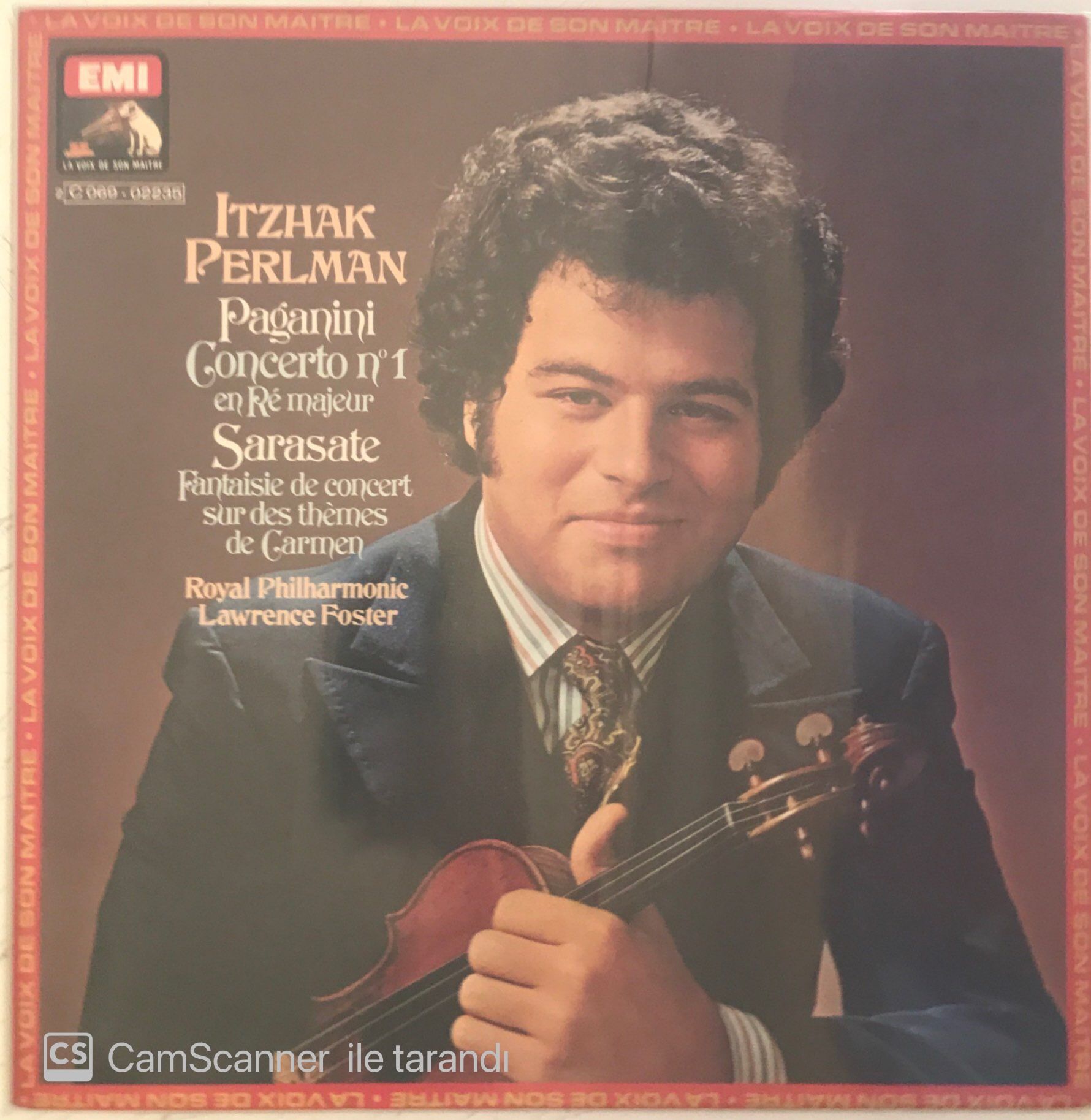Itzhak Perlman Paganini Concerto No.1 en Re Majeur LP
