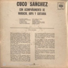 Cuco Sanchez Con Acompanamiento De Mariachi Arpa Y Guitarra LP