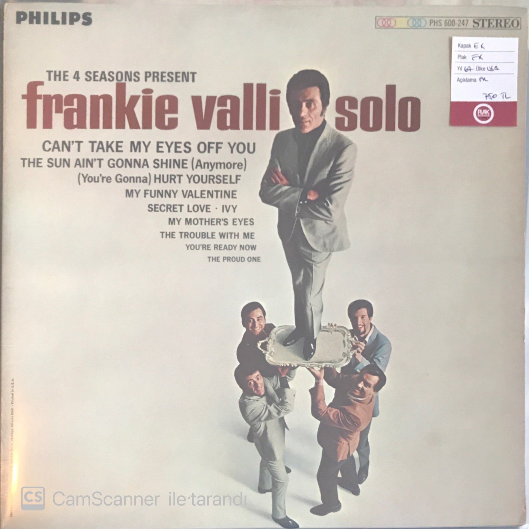 The 4 Seasons Present - Frankie Valli Solo LP