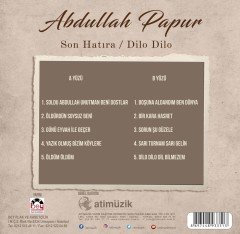 Abdullah Papur Son Hatıra - Dilo Dilo LP