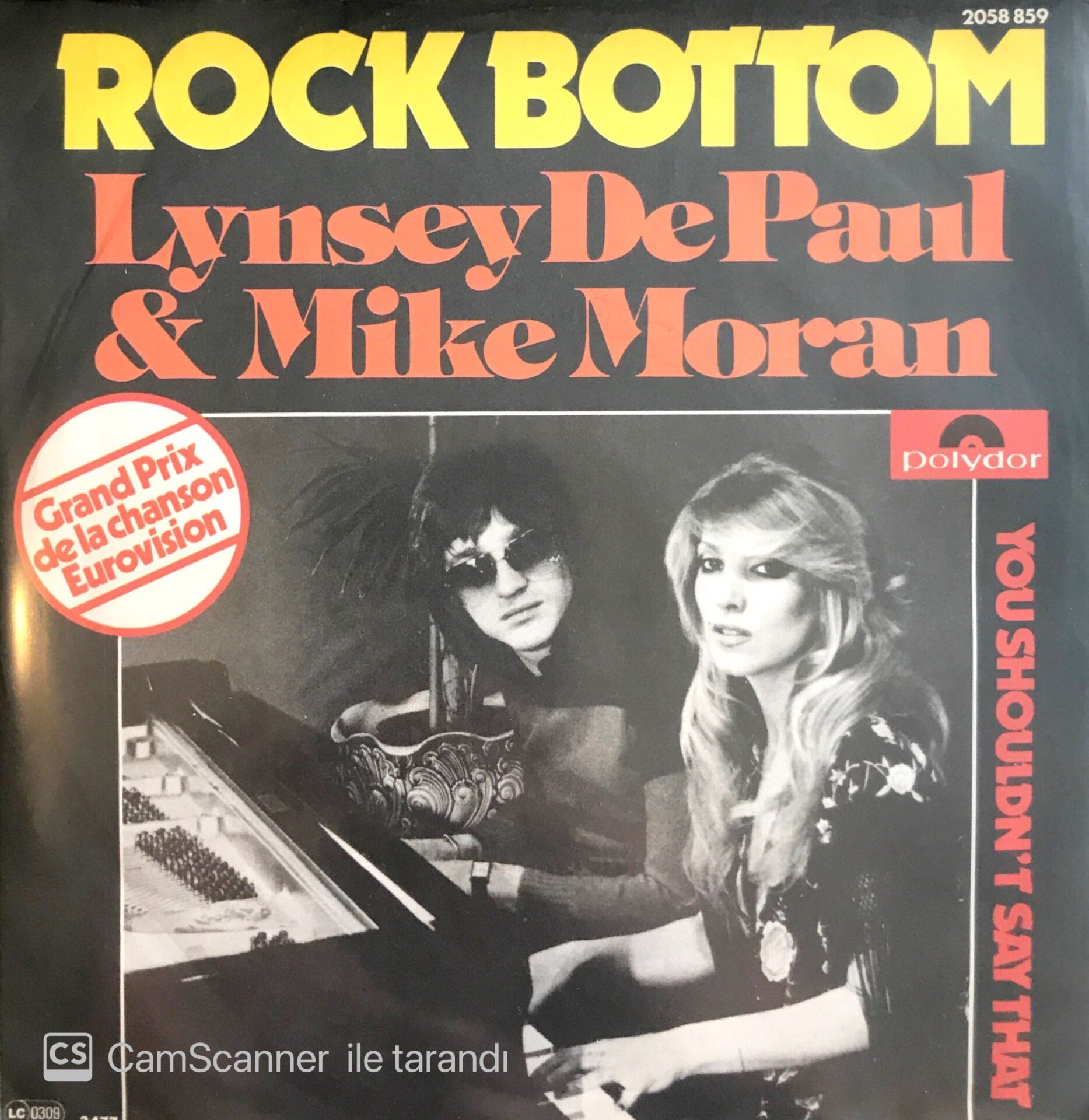 Lynsey De Paul & Mike Moran / Rock Bottom 45'lik