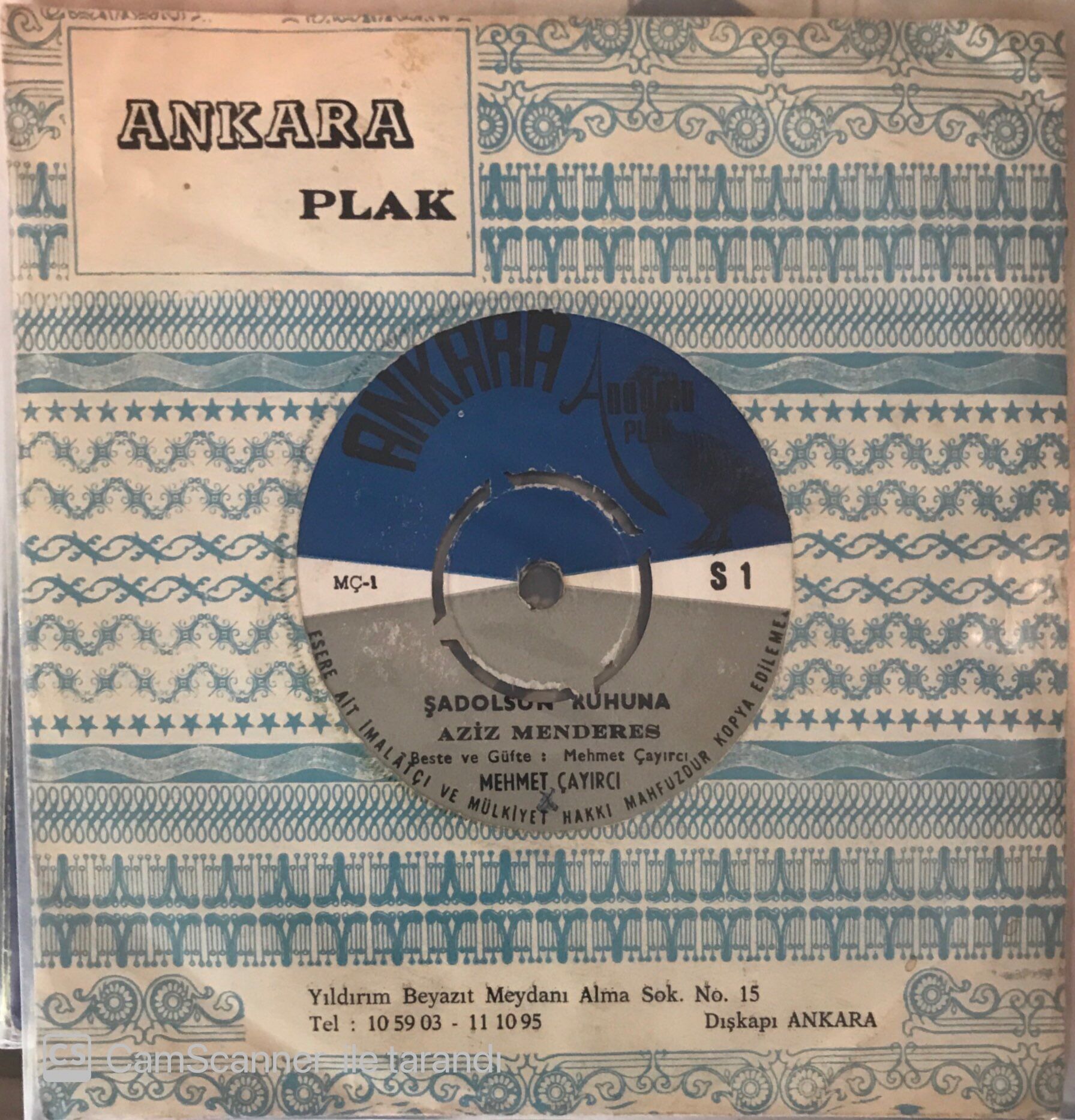 Mehmet Çayırcı - Şadolsun Ruhuna Aziz Menderes 45lik