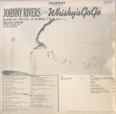 Johnny Rivers ''Live'' At The Whisky A Gogo LP