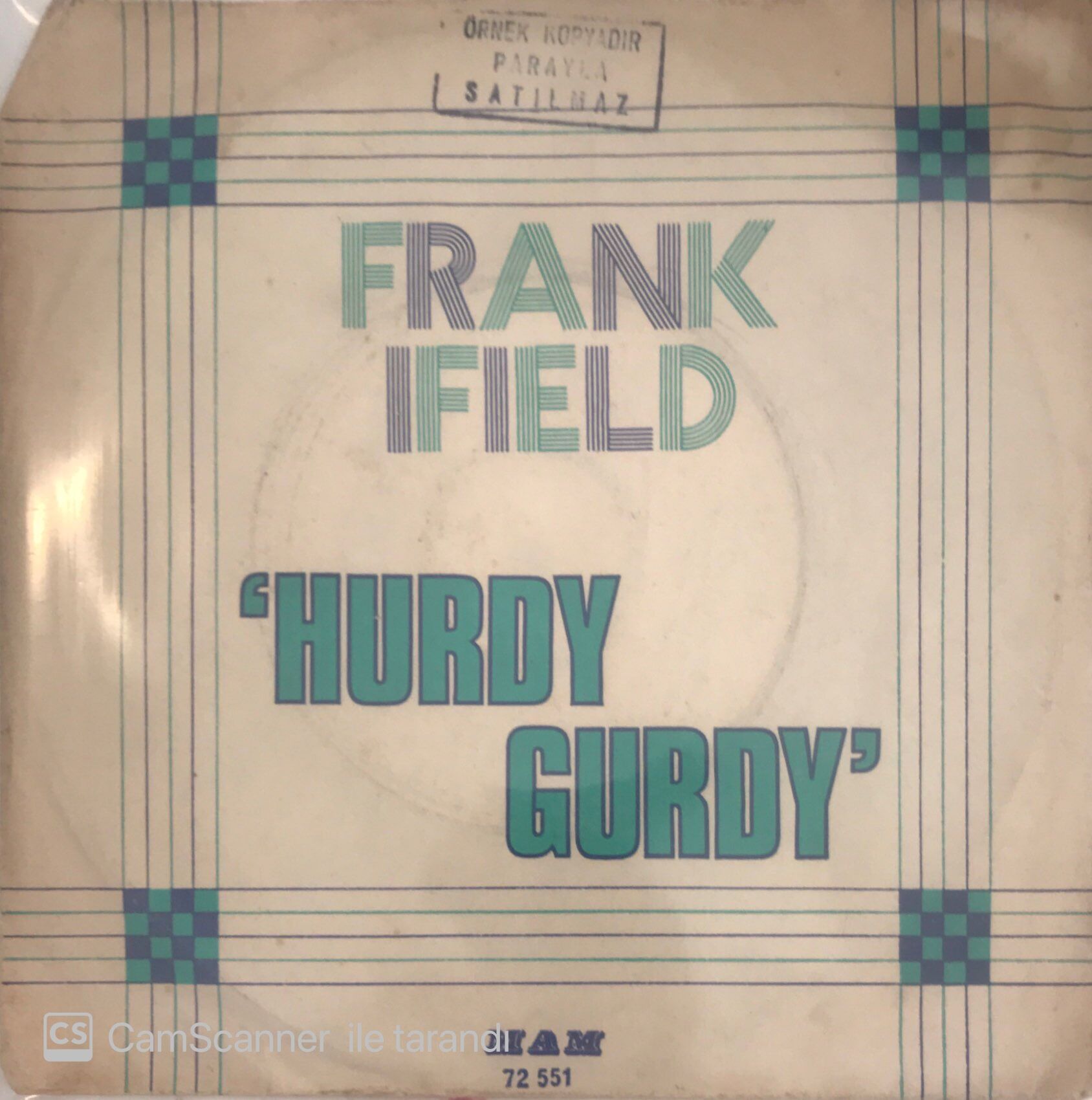 Frank Field Hurdy Gurdy 45lik