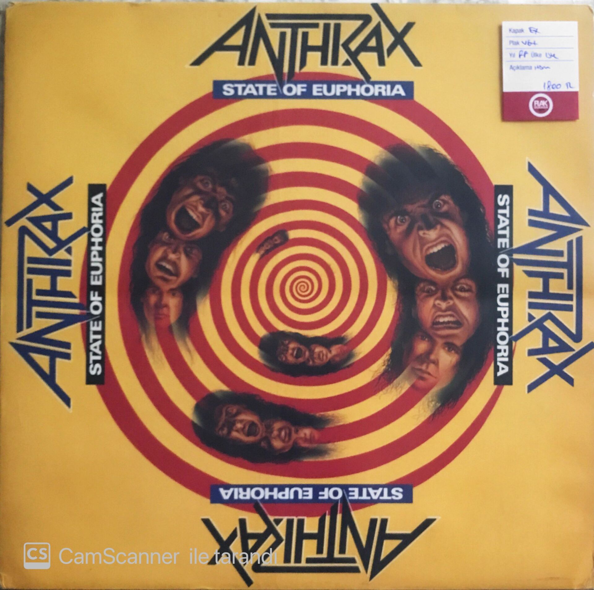 Anthrax - State Of Euphoria - LP