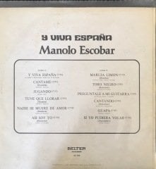 Y Viva Espana Manolo Escobar LP