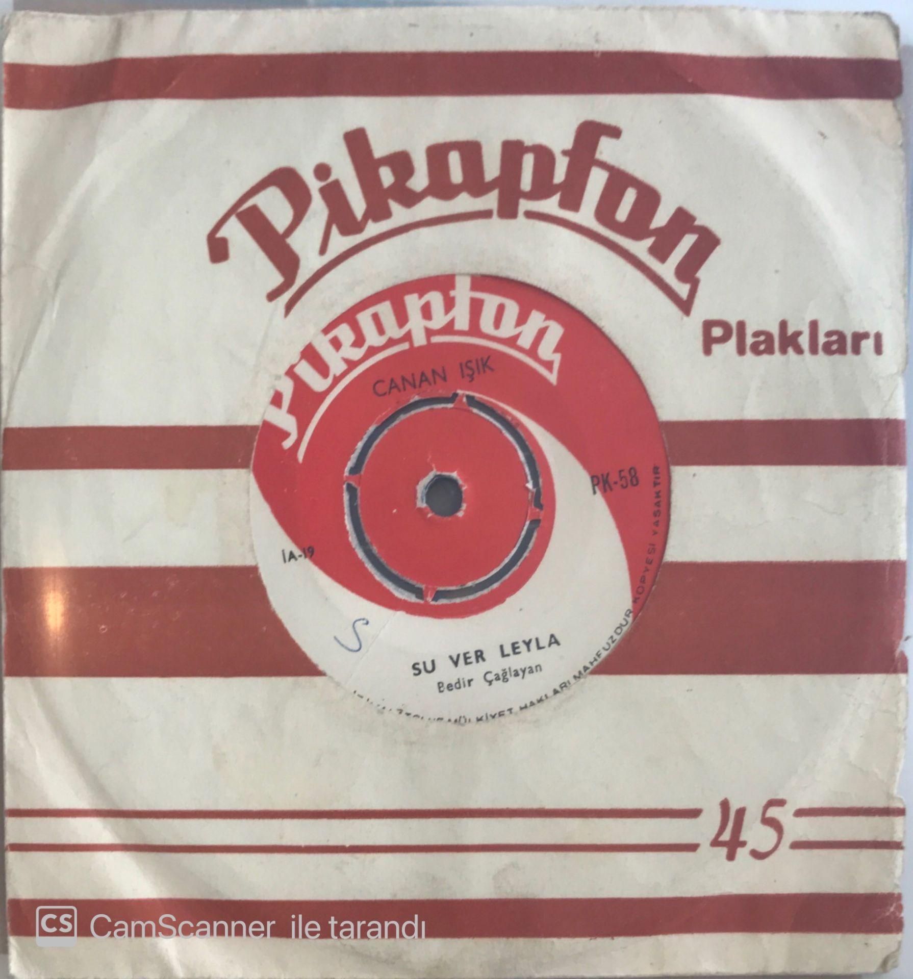 Bedir Çağlayan - Su Ver Leyla 45lik