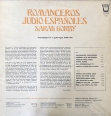 Sarah Gorby Romanceros Judio-Espanoles LP