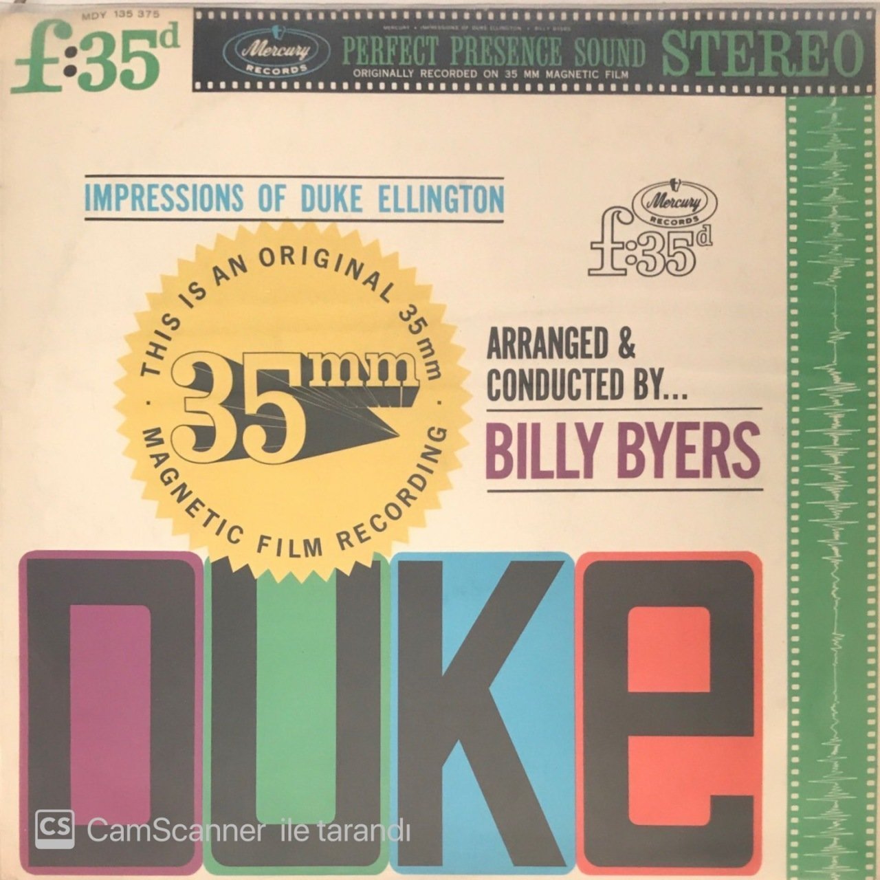 Billy Byers Impressions Of Duke Ellington LP