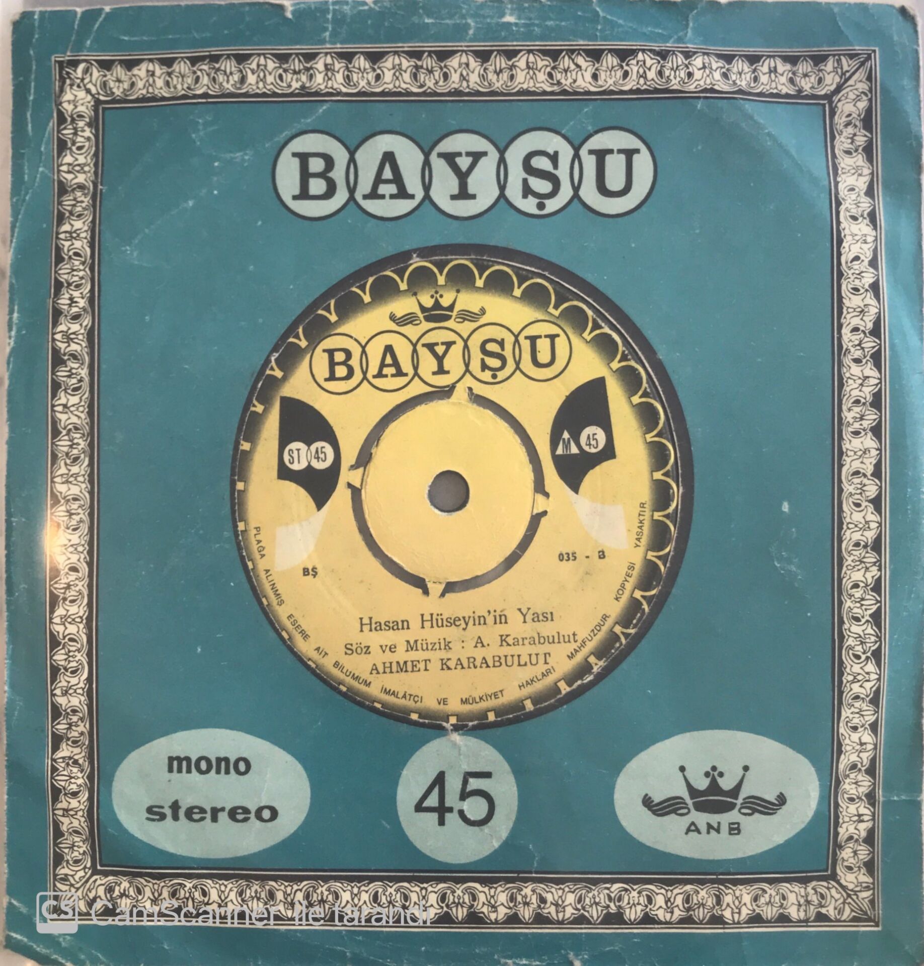 Ahmet Karabulut - Yoktur Pazarım Leley 45lik